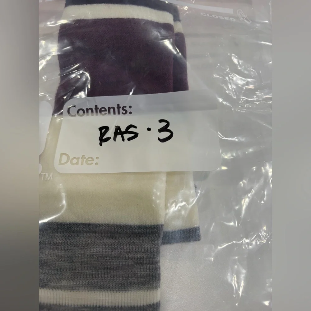 Smartwool Women's Large Snowboard OTC Socks Targeted Cushion White Purple NWT